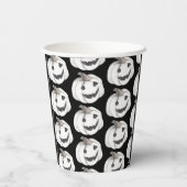 Spooky Pumpkin Pattern | Happy Halloween Papieren Bekers (Achterkant)
