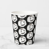 Spooky Pumpkin Pattern | Happy Halloween Papieren Bekers (Voorkant)