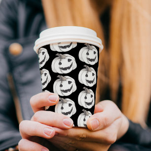 Spooky Pumpkin Pattern   Happy Halloween Papieren Bekers