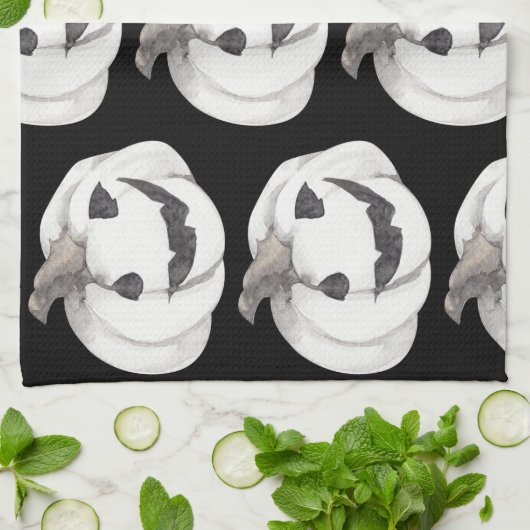 Spooky Pumpkin Pattern | Happy Halloween Theedoek (Gevouwen)