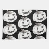 Spooky Pumpkin Pattern | Happy Halloween Theedoek (Horizontaal)