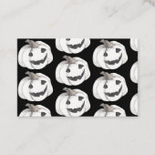 Spooky Pumpkin Pattern | Happy Halloween Visitekaartje (Voorkant)