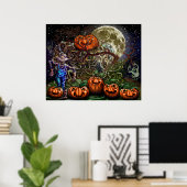 Spooky Pumpkin Poster (Thuiskantoor)
