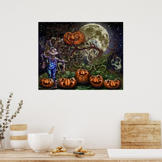 Spooky Pumpkin Poster (Keuken)