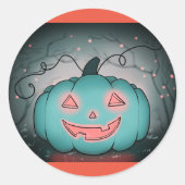 Spooky Pumpkin Ronde Sticker (Voorkant)