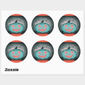 Spooky Pumpkin Ronde Sticker (Vel)