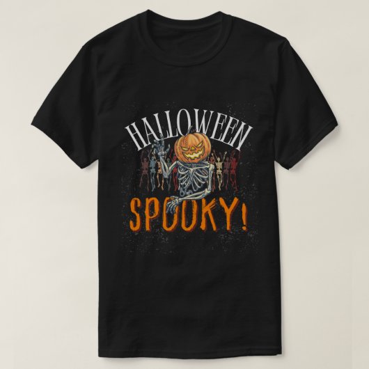 Spooky Pumpkin Skeleton Halloween T-shirt | grappi (Design voorkant)
