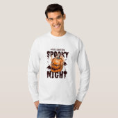 Spooky Pumpkin Skull Halloween T-shirt (Voorkant volledig)