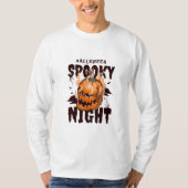 Spooky Pumpkin Skull Halloween T-shirt (Voorkant)