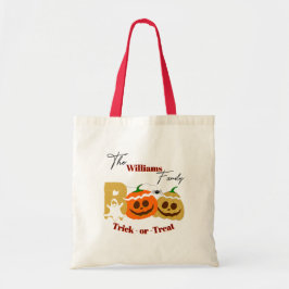 Spooky Pumpkin Trick or treat Canvas tas