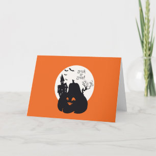 Spooky Pumpkin Trick or treat Kaart