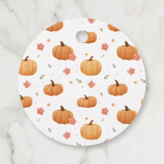 Spooky Pumpkin Verjaardag Dank u Label (Achterkant)