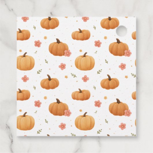 Spooky Pumpkin Verjaardag Dank u Label (Achterkant)