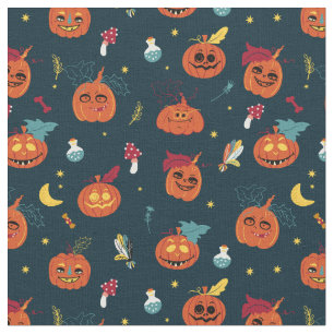 Spooky Pumpkins Halloween stof ontwerp
