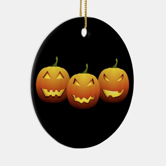 Spooky Pumpkins Keramisch Ornament (Rechts)