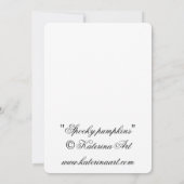 Spooky pumpkins notecard bedankkaart (Achterkant)