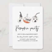 Spooky Pumpkins Party | Happy Halloween Kaart (Voorkant)