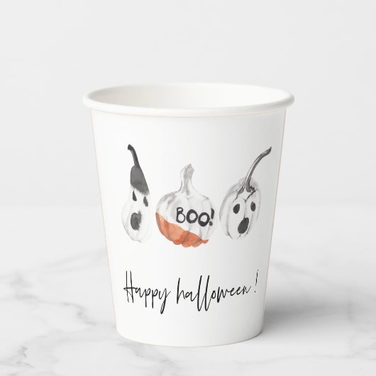 Spooky Pumpkins Party | Happy Halloween Papieren Bekers (Achterkant)