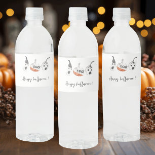 Spooky Pumpkins Party Happy Halloween Waterfles Etiket