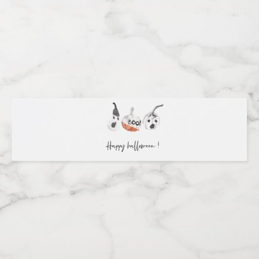 Spooky Pumpkins Party | Happy Halloween Waterfles Etiket (Enkel label)