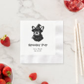 Spooky Pup Custom Pet Cocktail Servetten Trouwen (Insitu)