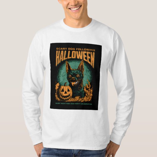 Spooky Pup - Halloween Dog Party T-shirt (Voorkant)