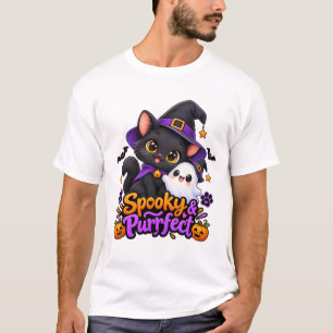 Spooky & Purrfect – Halloween Kat T-Shirt