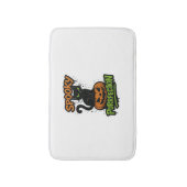 Spooky Purrfection - Schattigee zwarte kat op pomp Badmat (Voorkant Verticaal)