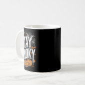 Spooky Quote Halloween Drink Coffee Funny Kleding Koffiemok (Voorkant links)