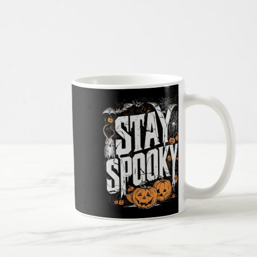 Spooky Quote Halloween Drink Coffee Funny Kleding Koffiemok (Rechts)