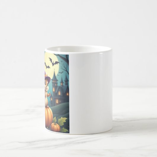 Spooky Rabbit Halloween Mok – Eenvoudig & Schattig (Center)