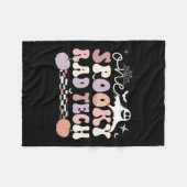 Spooky Radiology Tech Halloween Rad Technologist R Fleece Deken (Voorkant (Horizontaal))