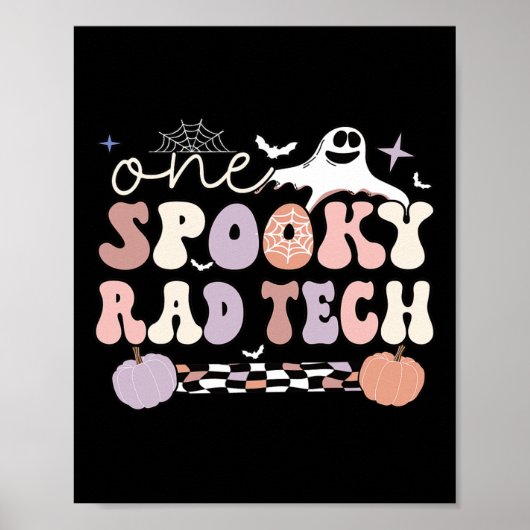 Spooky Radiology Tech Halloween Rad Technologist R Poster (Voorkant)