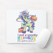 Spooky Rainbow Spell Halloween Unicorn Witch Muismat (Met muis)