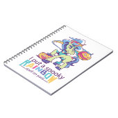 Spooky Rainbow Spell Halloween Unicorn Witch Notitieboek (Linkerzijde)