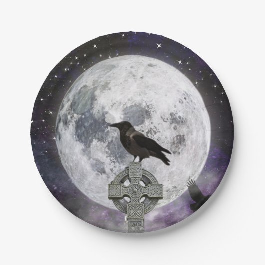 Spooky Raven Adult Halloween Party Paper Bord (Voorkant)