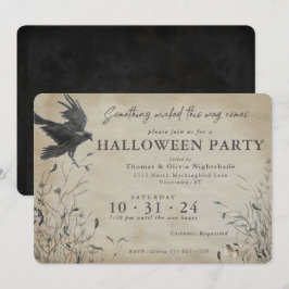 Spooky Raven Halloween | Iets kwaads Kaart