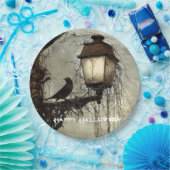 Spooky Raven op Lantaarn Halloween Papieren Bordje (Feest)