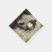  Spooky Raven op Lantaarn Halloween Servet (Hoek)