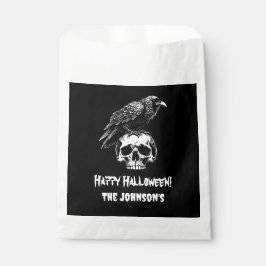 Spooky Raven Skull Cookie Halloween gunstzakken Bedankzakje