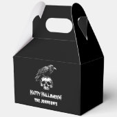 Spooky Raven Skull Halloween gunstbox Bedankdoosjes (Voorkant)