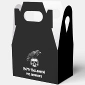 Spooky Raven Skull Halloween gunstbox Bedankdoosjes (Open)