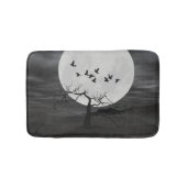 Spooky Ravens Vliegen tegen de Volle Maan Badmat (Voorkant)