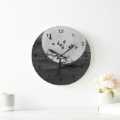 Spooky Ravens Vliegen tegen de Volle Maan Grote Klok (Huis)