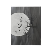 Spooky Ravens Vliegen tegen de Volle Maan Notitieblok (Linkerzijde)
