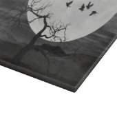 Spooky Ravens Vliegen tegen de Volle Maan Snijplank (Hoek)
