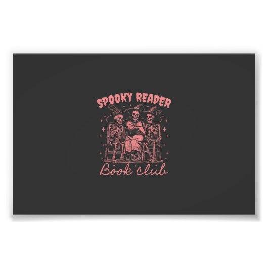 Spooky Reader Boek Club D Rood Foto Afdruk (Voorkant)