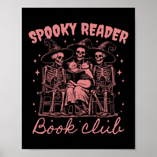 Spooky Reader Boek Club D Rood Poster (Voorkant)