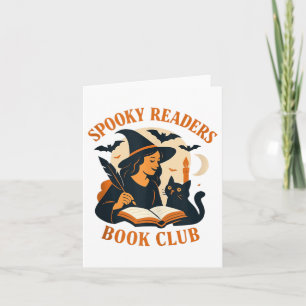 Spooky Readers Boek Club Heks Kat Magie Tank Top_ Kaart