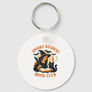 Spooky Readers Boek Club Witch Cat Magic Tanktop_ Sleutelhanger